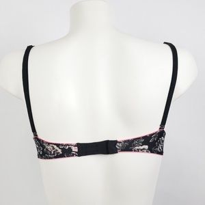 PINK Victoria's Secret Intimates & Sleepwear - Victoria's Secret pink black floral bra underwire PINK Victoria's Secret Intimates & Sleepwear - Victoria's Secret pink black floral bra underwire